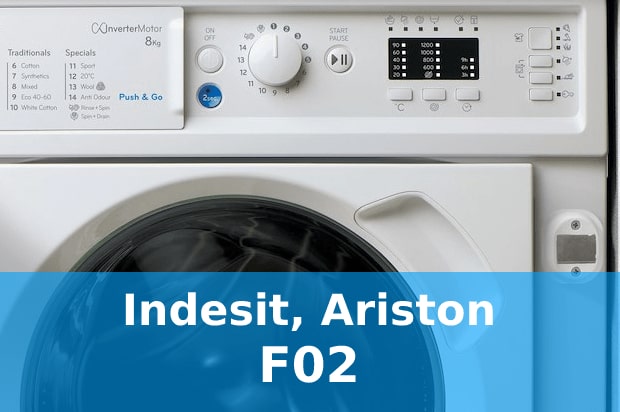 Помилка F02 пральні машини Ariston, Indesit
