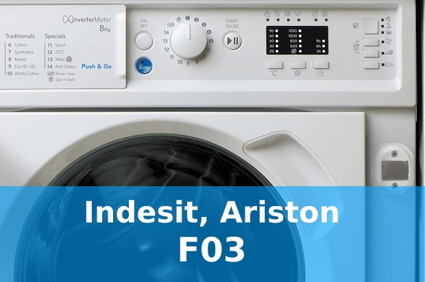 Помилка F03 пральні машини Ariston, Indesit